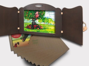     Bajki Kamishibai * 10 szt. + teatrzyk tk-R04 