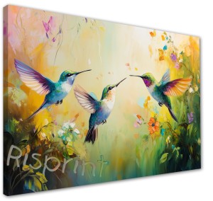 Obraz na płótnie - Balet Kolibrów