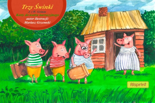 Kamishibai "Trzy świnki" knk-R02 - Wydawnictwo Risprint, publikacje z serii: legendy kamishibai, baśnie kamishibai, bajki kamishibai    
